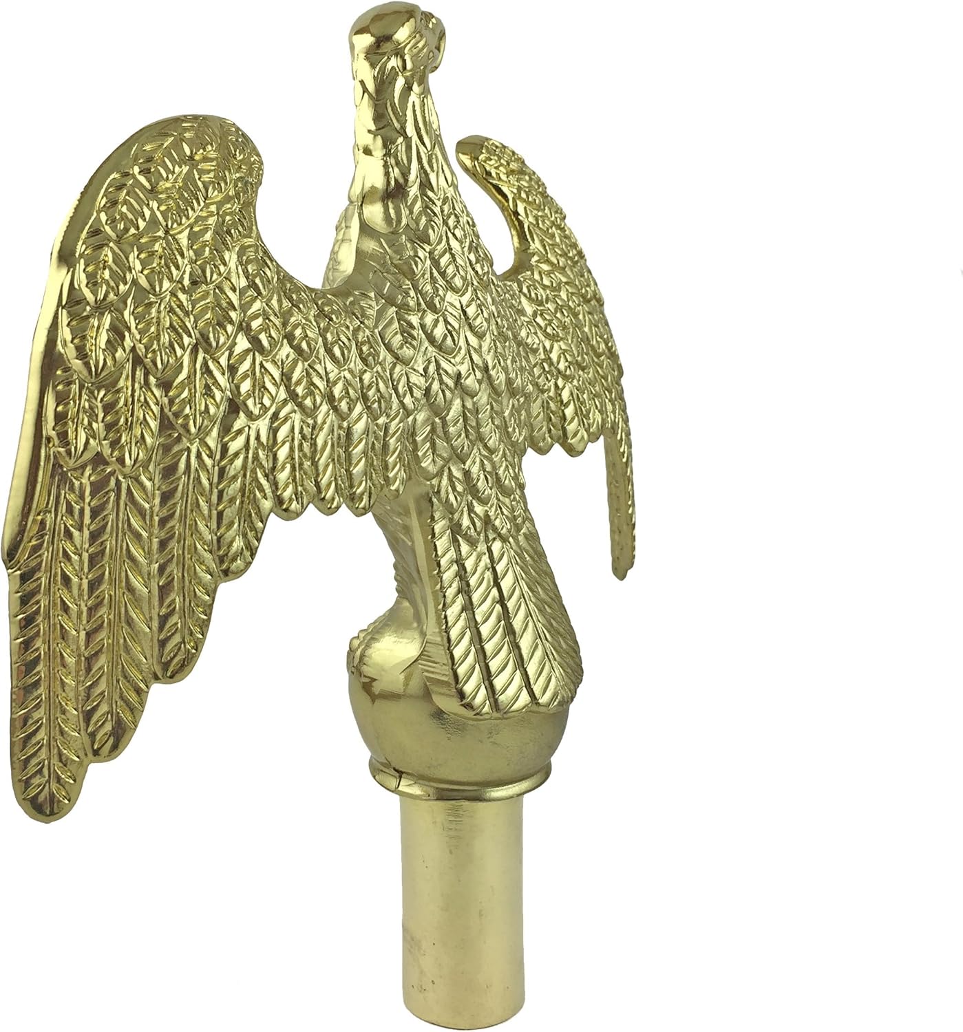 Metal Gold Flagpole Eagle top, Aluminum, Flag Pole Ornament, 7-inch Wingspan - Image 3