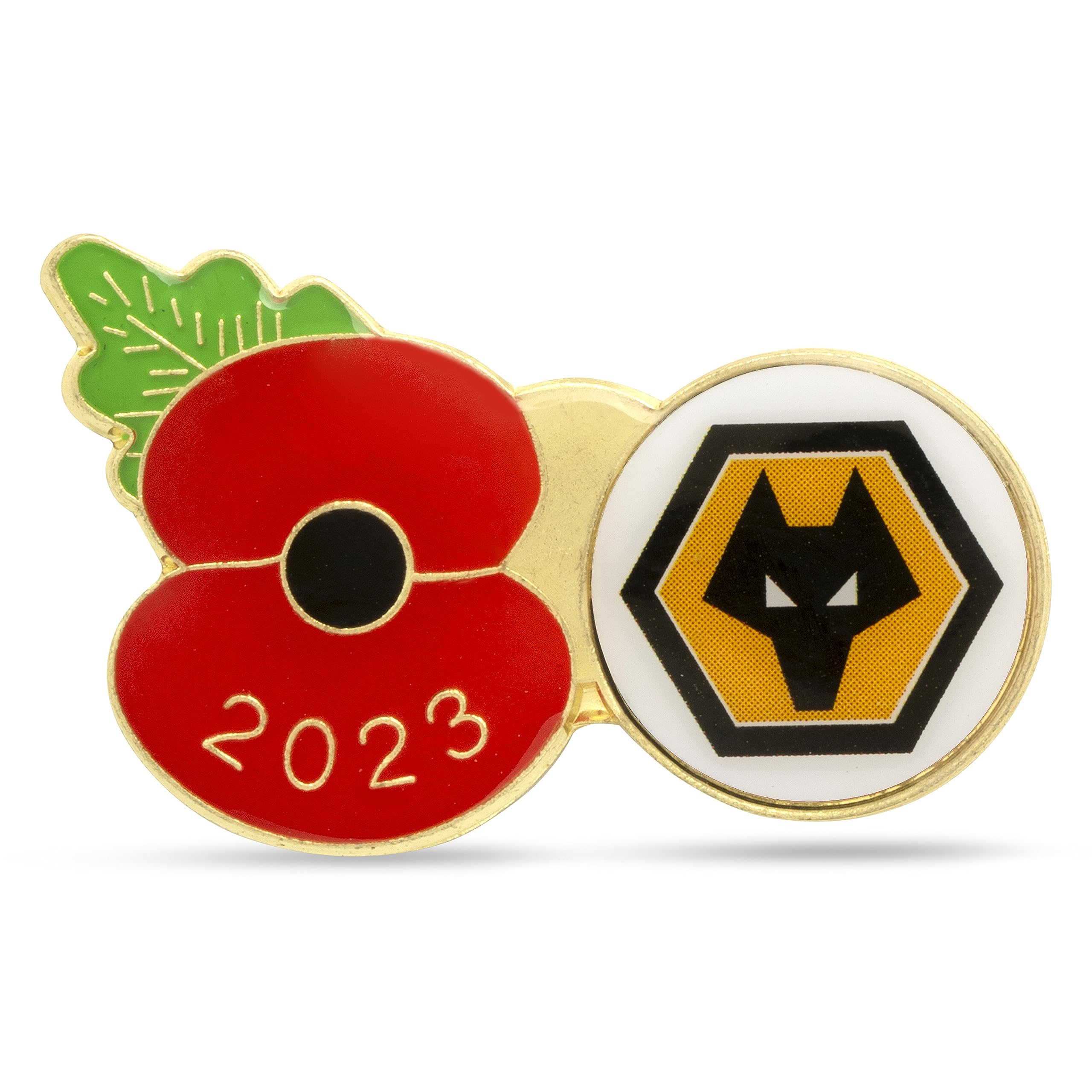 Royal British Legion Wolverhampton Wanderers Poppy Football Pin 2023
