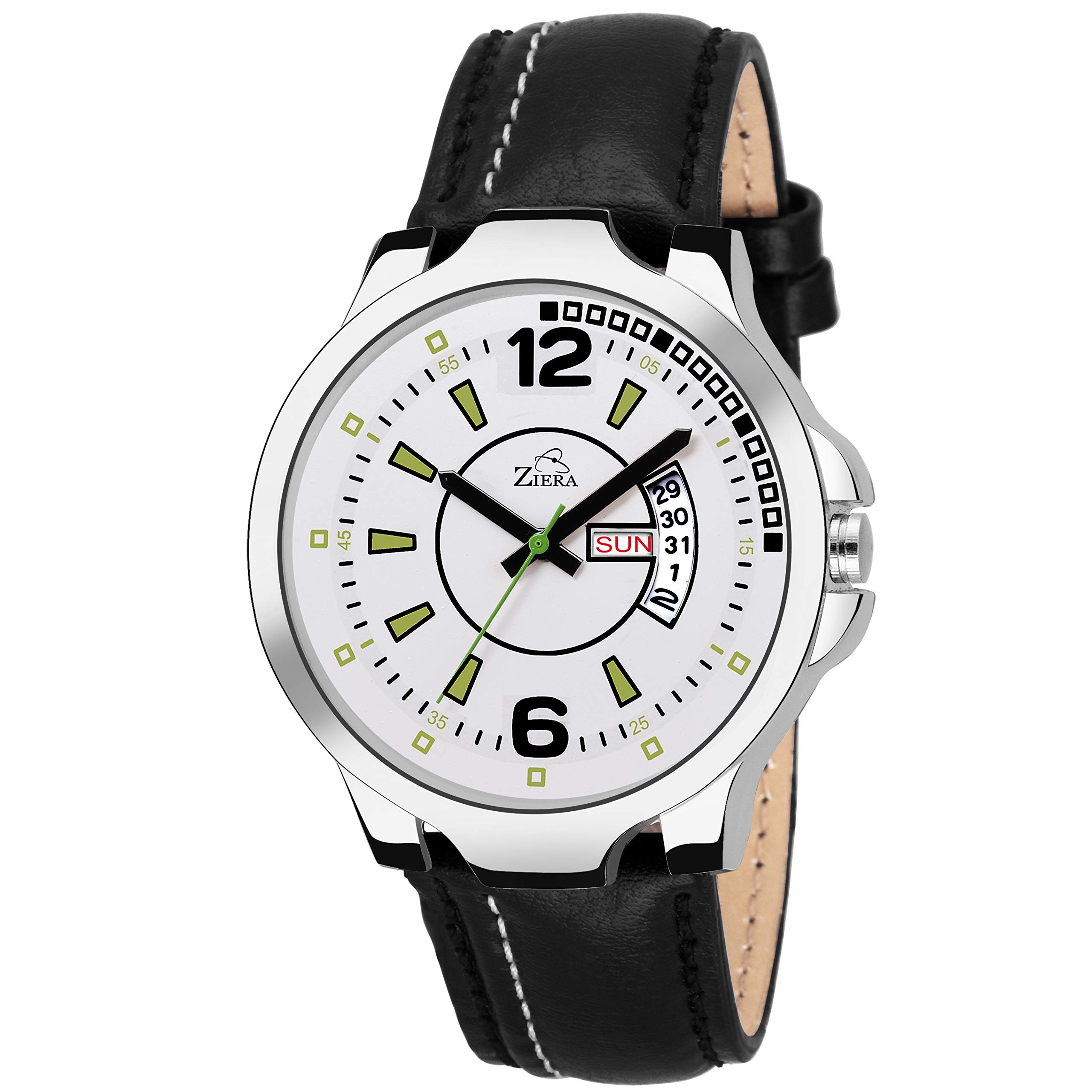 ZIERA ZR922 Leather Strap Day and Date Boys Watch - for Men (B07HRWB8QS) Amazon Price History, Amazon Price Tracker