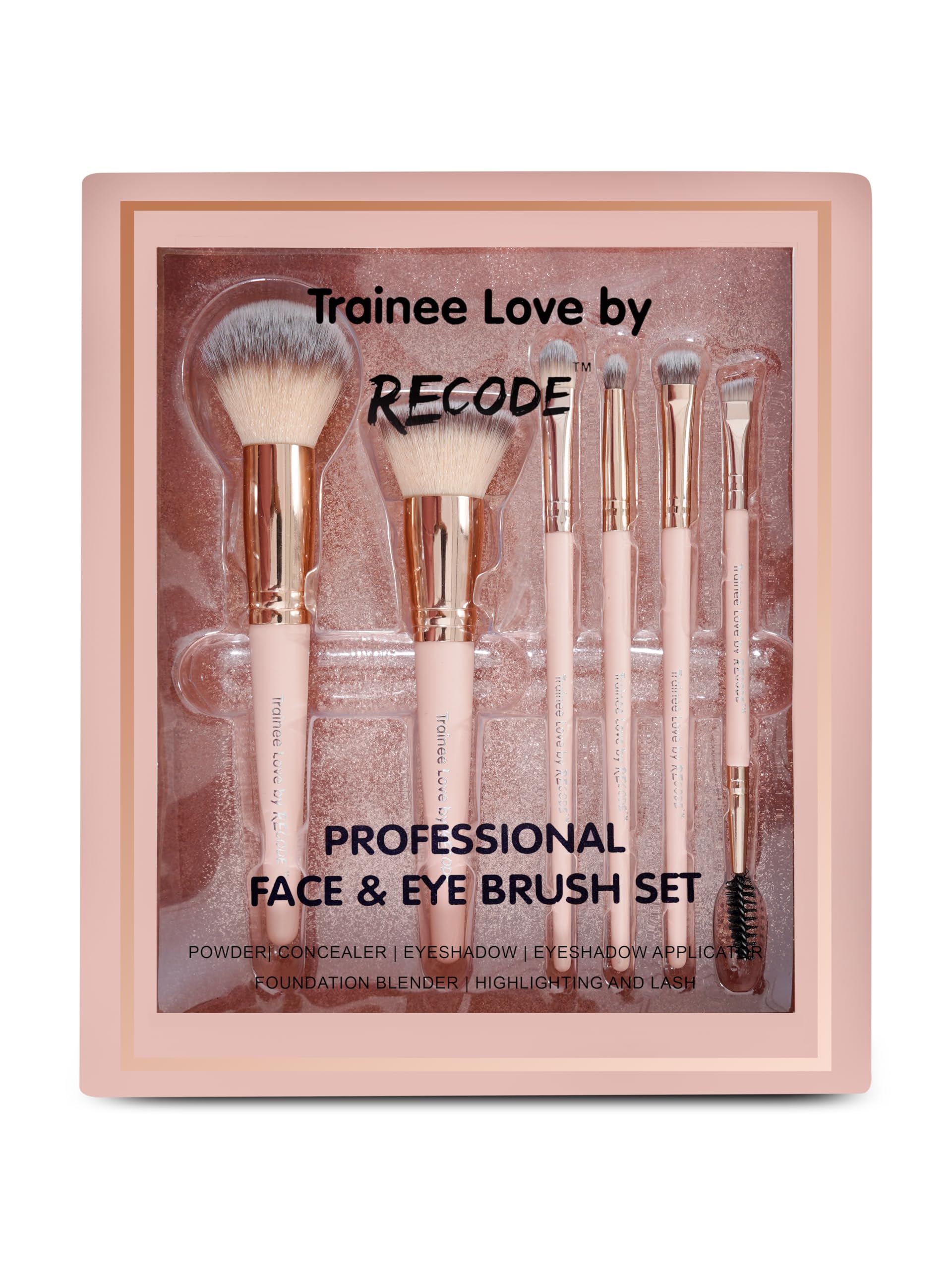 Recode Trainee Love Face & Eye Brush Set – 6 Pcs |Synthetic Bristle Professional Face & Eye Makeup Brushes Set With 6 Makeup Brushes For Cream, Liquid & Powder Formulation-picture-13