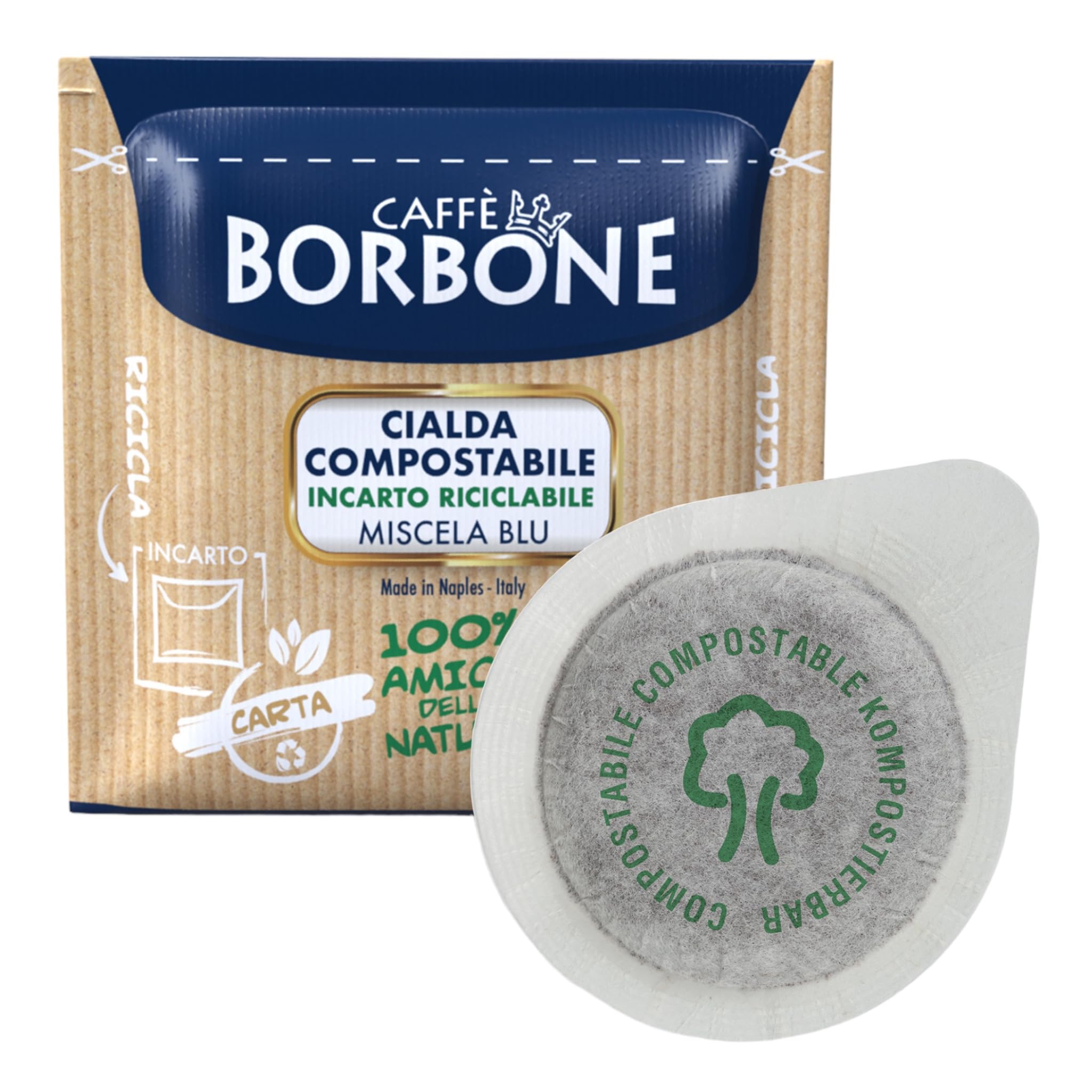 Caffé Borbone Podstawki do kawy z papieru, mieszanka kawy ESE 44, czerwony, niebieski, złoty, czarny, rodzaj do wyboru 300 niebieski