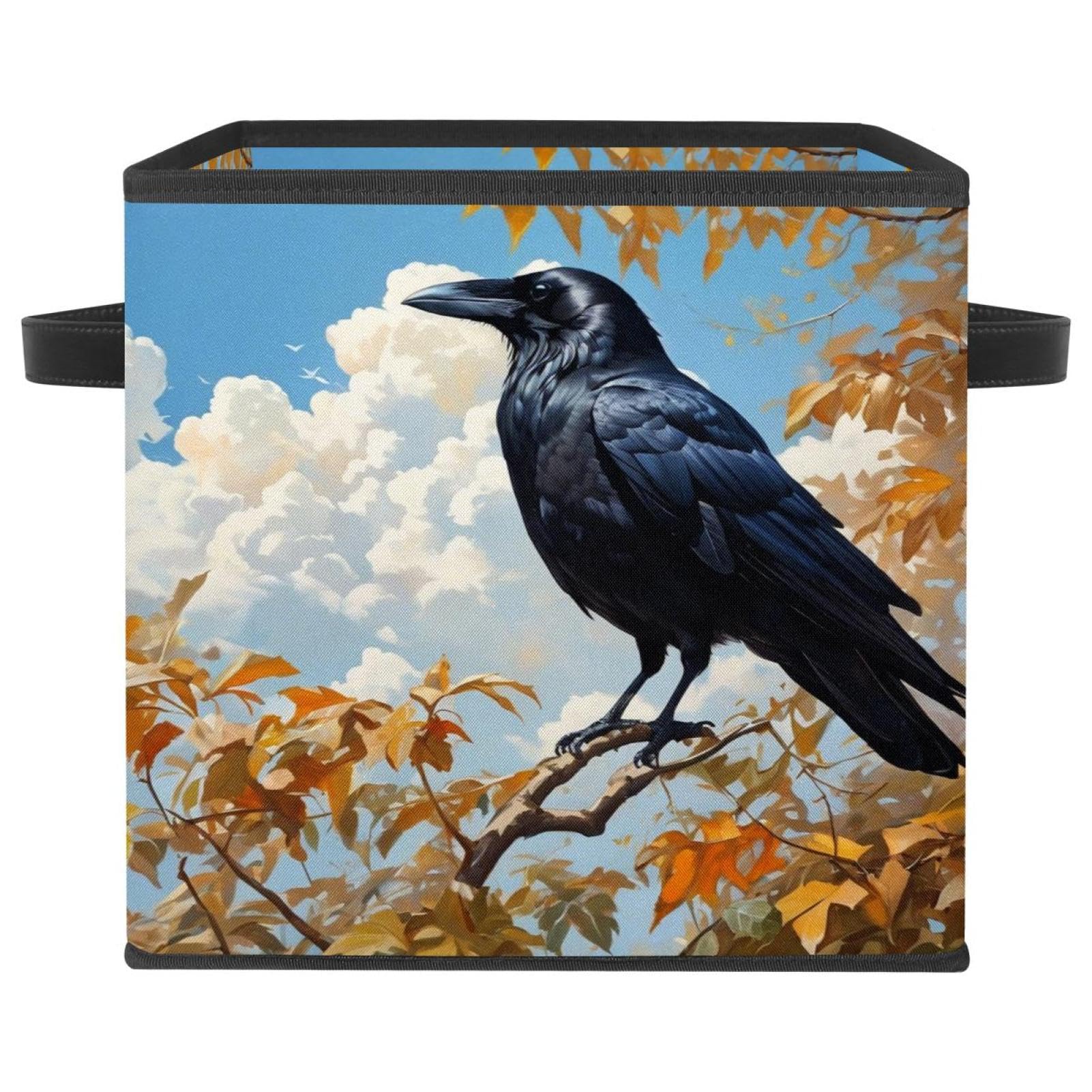 Boîte de rangement pliable style corbeau mignon pour chambre d'enfant