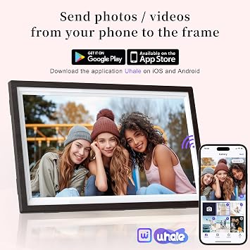 Byybuo Digital Photo Frame WiFi 15.6in, 1366x786IPS, 32GB digital picture