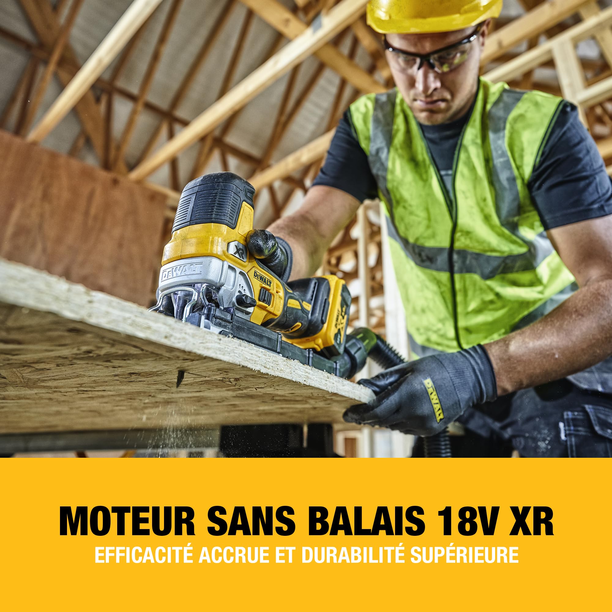 DEWALT Scie sauteuse sans balais 18 V XR avec poignée intégrée, outil seul, DCS335N-XJ