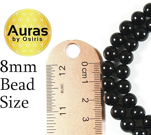 Miniatura 4 de Collar de cristales curativos para hombre de 19", 24" y 30" de largo con cuentas de gemas de 1564" (6mm) 516" (8mm) 2564" (10 mm) 1532" (12 mm)