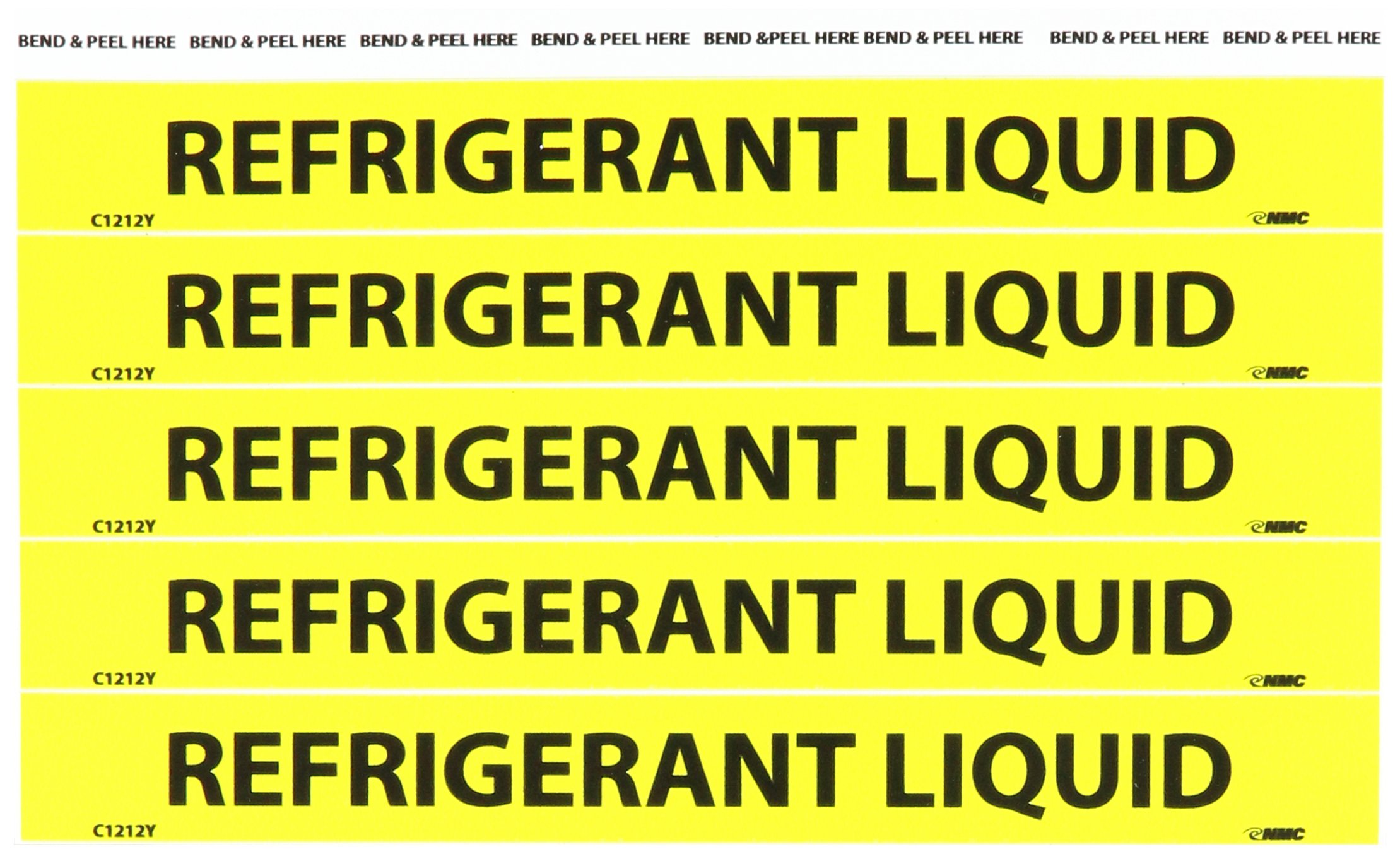 Liquide réfrigérant NMC C1212Y marquage tuyau vinyle adhésif