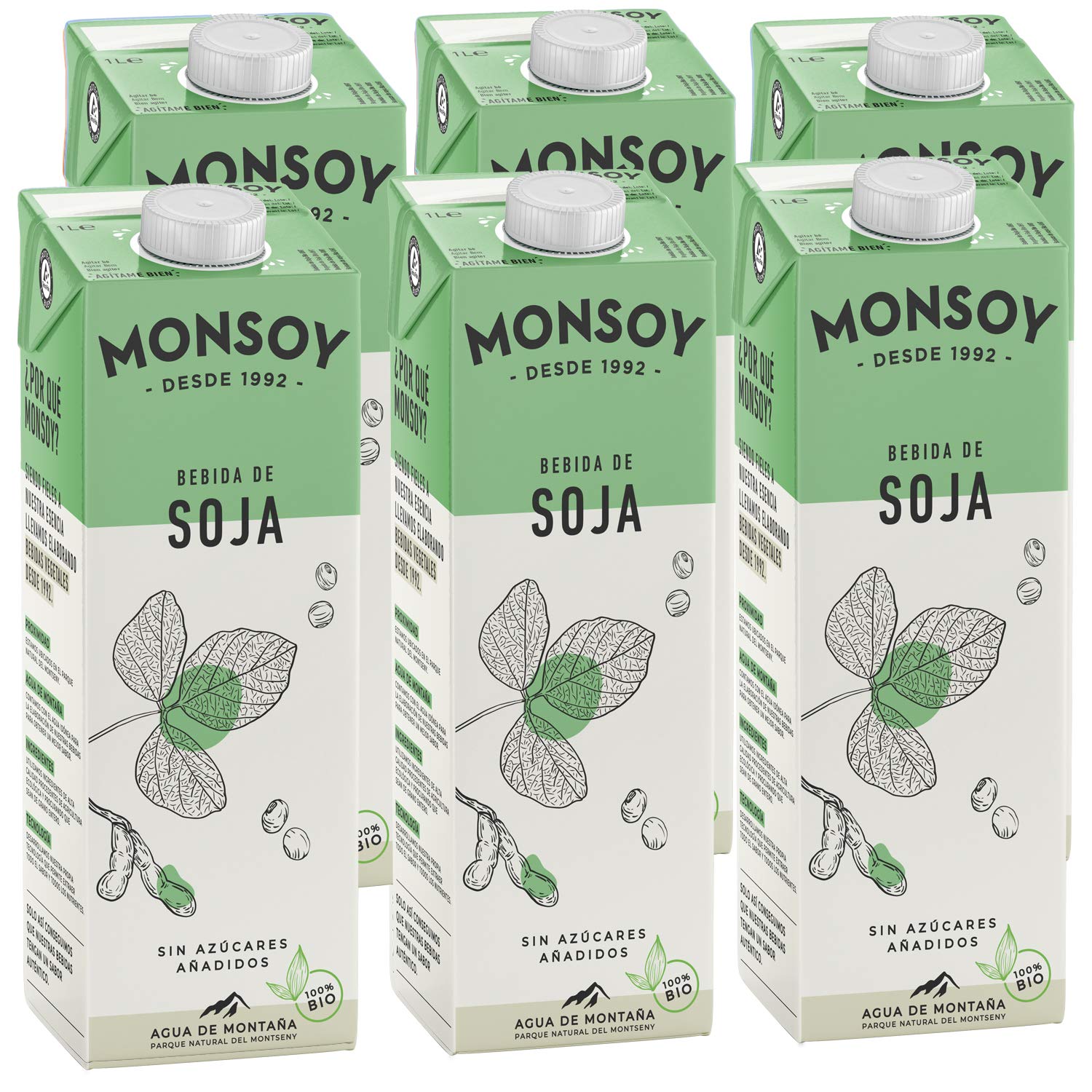 Monsoy Bebida De Soja BIO Caja de 6 x 1L