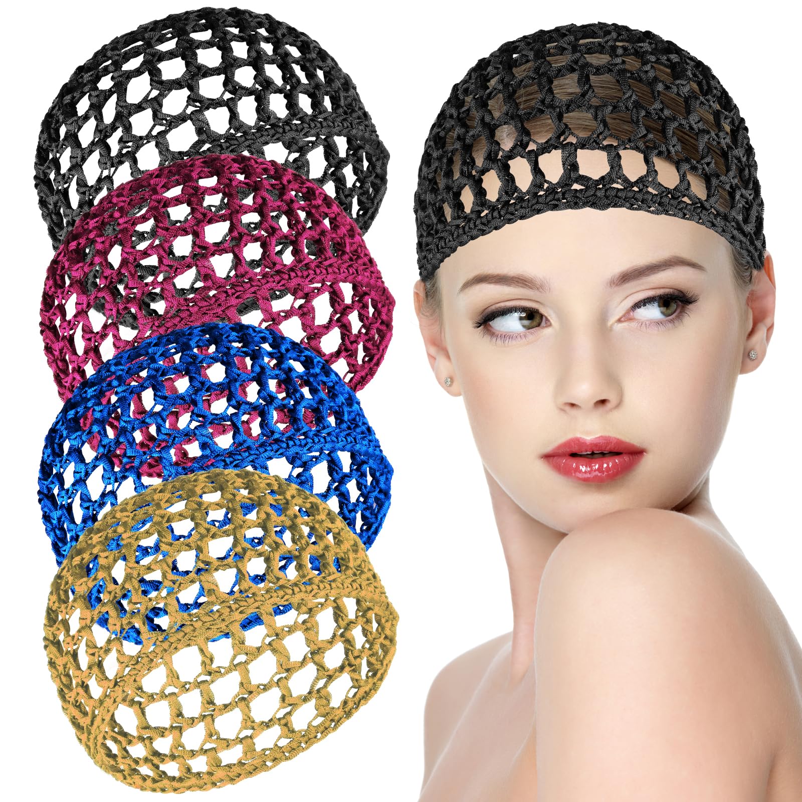 Aster Pcs Crochet Hair Net for Sleeping, Hair Nets for Women