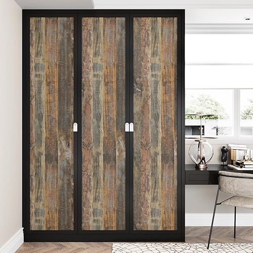 Miniatura 9 de STICKEEP Papel tapiz adhesivo de madera para encimeras, papel tapiz impermeable con aspecto de madera, autoadhesivo, papel de contacto para