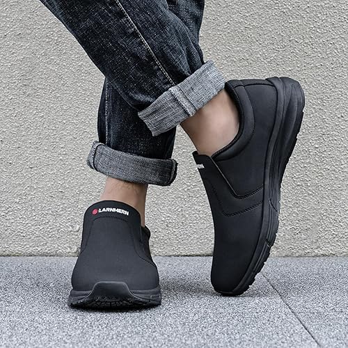 Miniatura 3 de LARN SAFETY Zapatos de trabajo para hombre antideslizantes impermeables cocina chef servicio de alimentos zapatos restaurante hospital