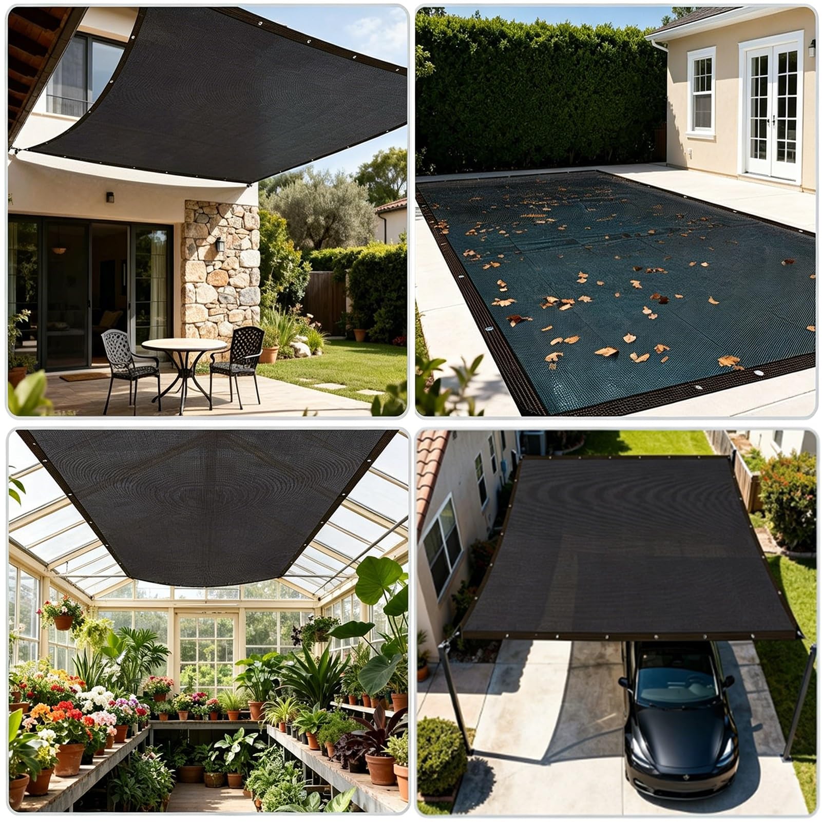 Filet Piscine Anti Feuilles Rectangulaire,3X8M Couverture Piscine Hivernage pour Extérieur,Bâche De Protection Piscines Enterrée Et Hors-Sol,Anti Feuilles&Anti-déchirure,Résistant(4x8m(13x26ft))