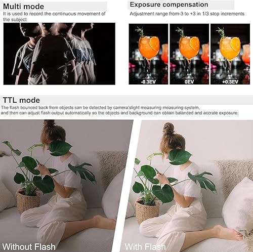 Miniatura 10 de Meike MK430 TTL Flash LCD Speedlite compatible con cámara DSLR Canon EOS 70D 77D 80D Rebel T7i T6i T6s T6 T5i T5 T4i T3i SL2 y con soporte estándar