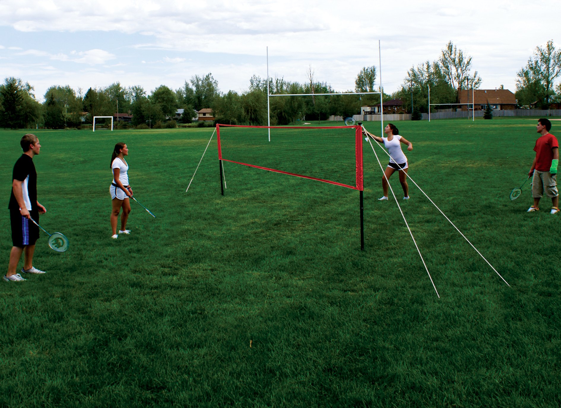 Park & Sun - Sistema de Red de bádminton portátil para Actividades al Aire Libre con Bolsa de Transporte y Accesorios: Serie Deportiva