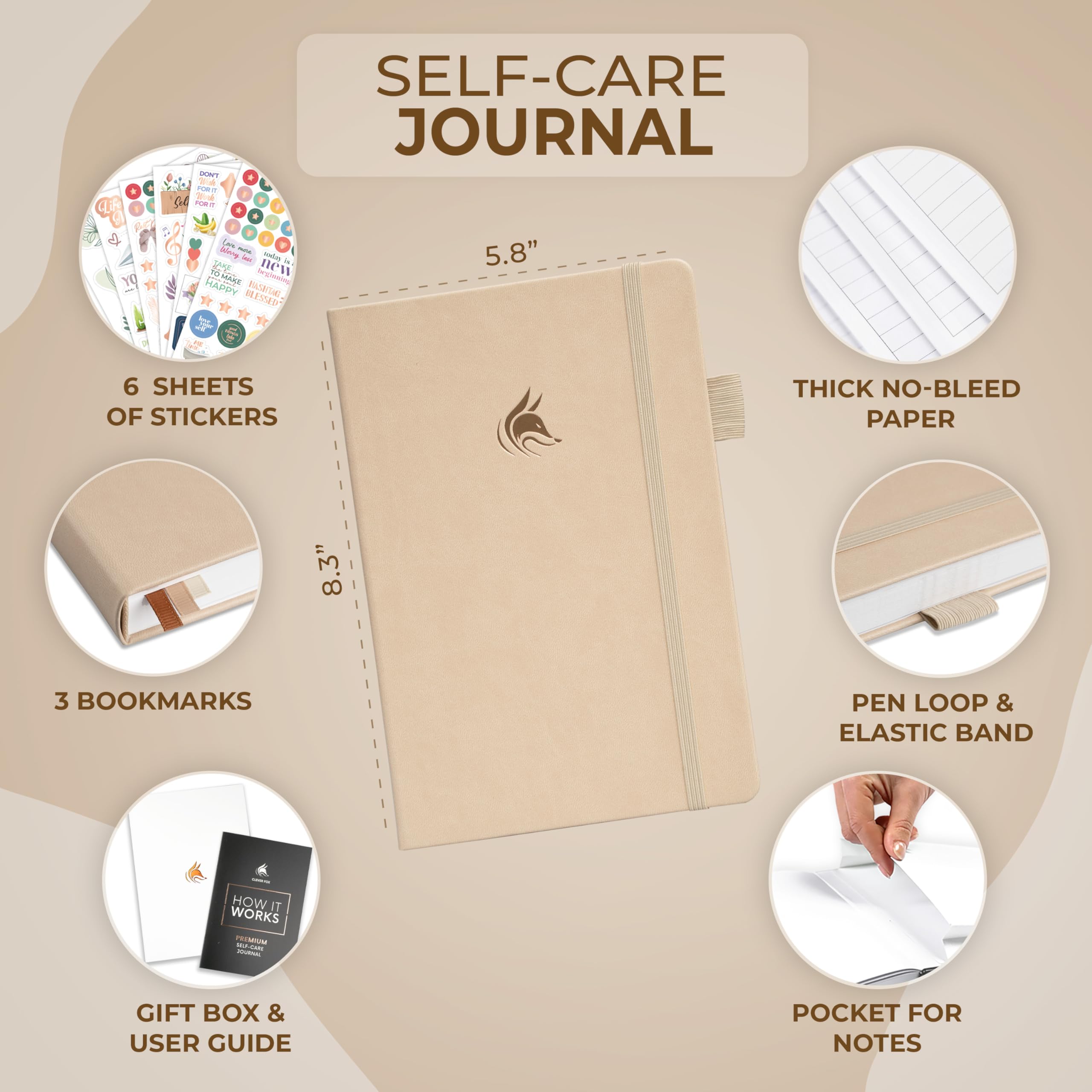 Clever Fox Self-Care Journal Premium, Daily Gratitude & Mental Health Notebook for Women - Image 2