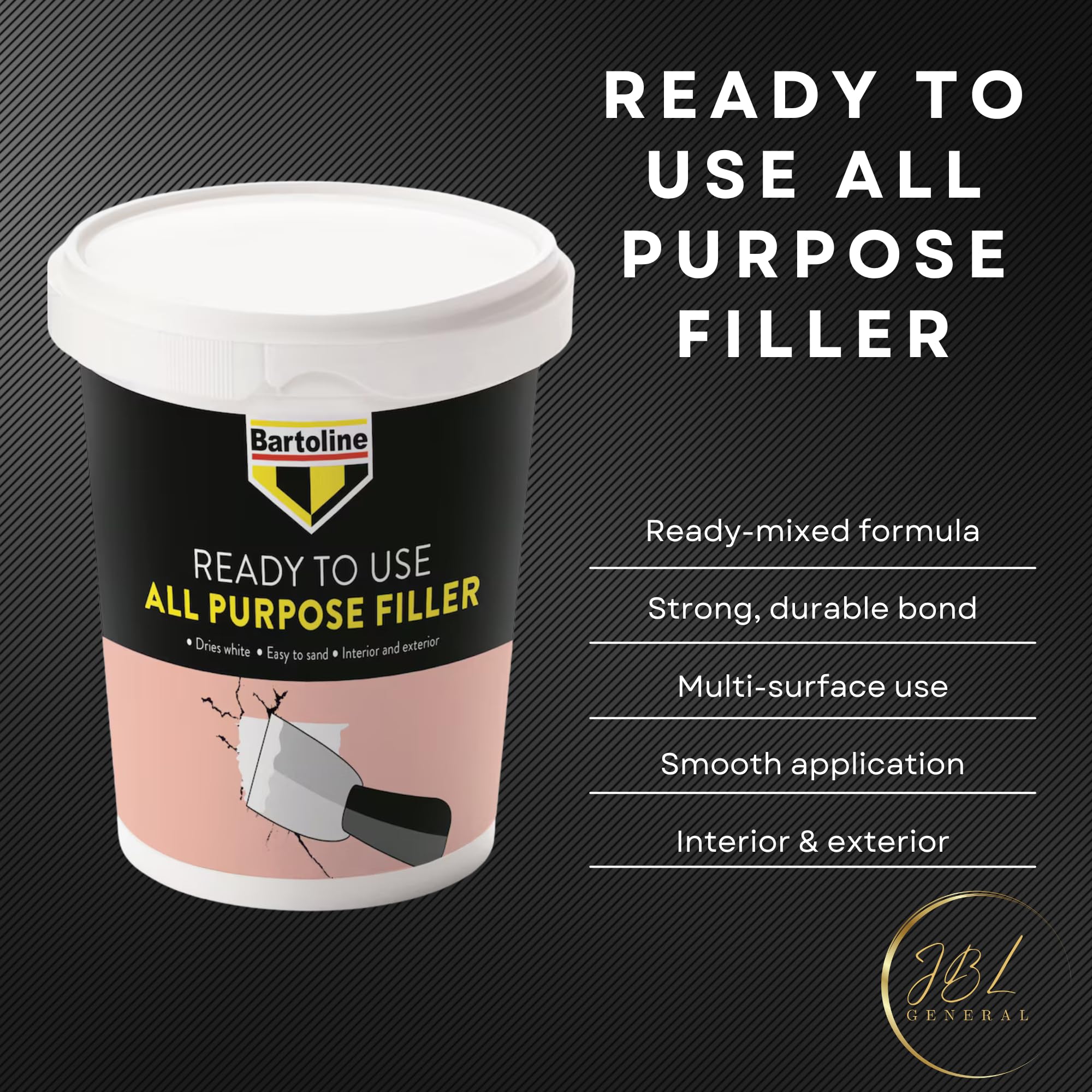 Bartoline Ready Mix All Purpose Filler For Walls 1kg - Pack Of 3