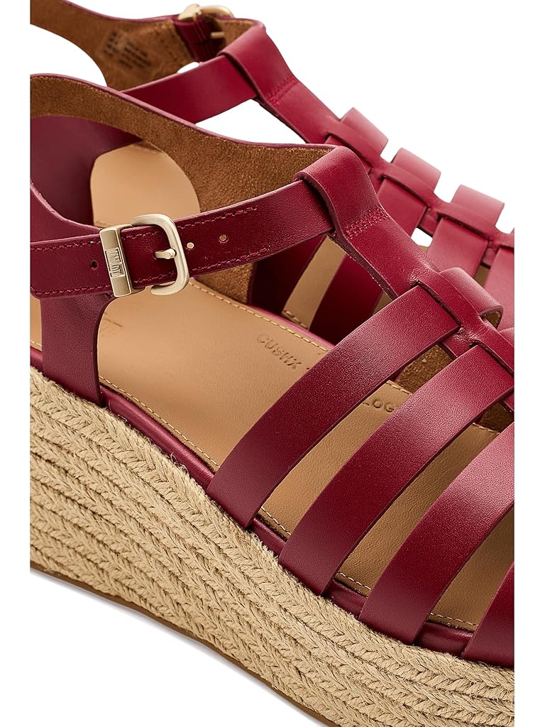 Red FitFlop Platfforms Espadr. Leather Fisherman Wedge Sandals