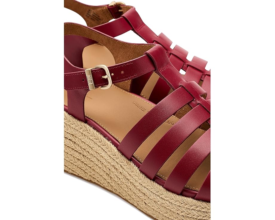 FitFlop Platfforms Espadr. Leather Fisherman Wedge Sandals - Right View