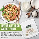 Viva Naturals Organic Virgin Huile de coco, 32 ( ' )946 mL) – Huile de coco pour cheveux, peau, cuisson & Cuisson – Poussés à froid, non raffinés & Non-OGM – Keto & Certifié Paleo – Jarre sans BPA