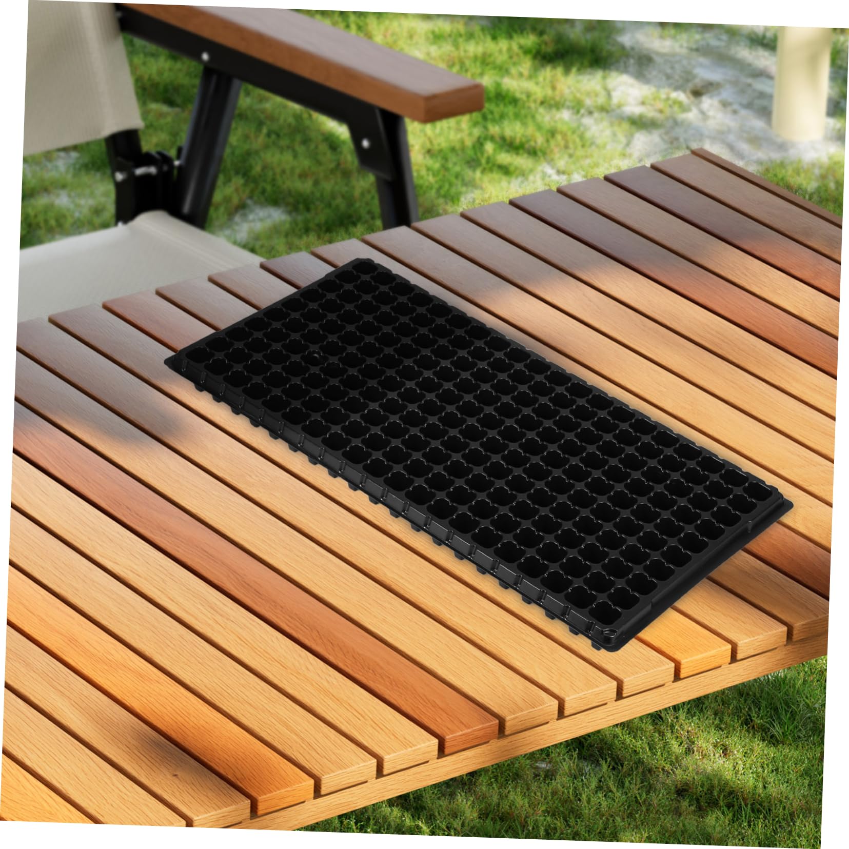 Plaque de Germination 10 Pièces, Plateau de Semis en PVC Noir à 200 Cellules, Léger et Réutilisable, pour Jardinage Maison et DIY