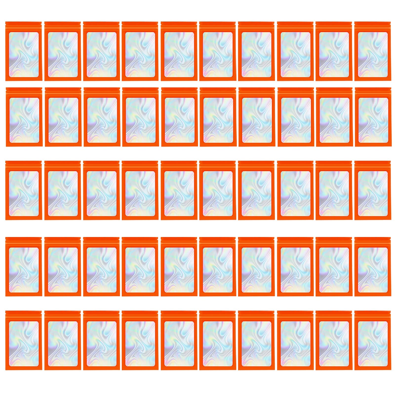 Yhplxyuus 50pcs See Through Window Pouch and Fashionable Zip Bags for Small Items Beauty Product, Materials Jewelry Storage Pouch with Window