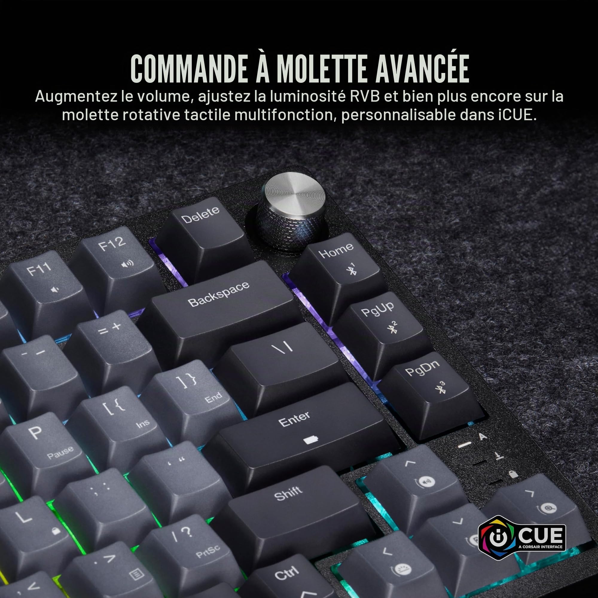 Corsair K65 Plus Wireless 75 % Rgb Tastatur Gaming Rf Kabellos + Usb Qwerty Englisch Schwarz (cH-91d401L-Na)