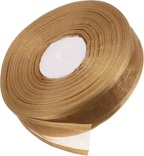 PATIKIL Cinta de gasa de organza de 1 pulgada de ancho, 50 yardas, cinta transparente para envolver regalos, papel de satén para manualidades, para