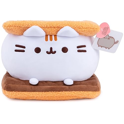 GUND Pusheen Sāmores Squisheen Plush, Stuffed Animal for Ages 8 and Up, Brown/White, 12ā - Mores Squisheen Plush