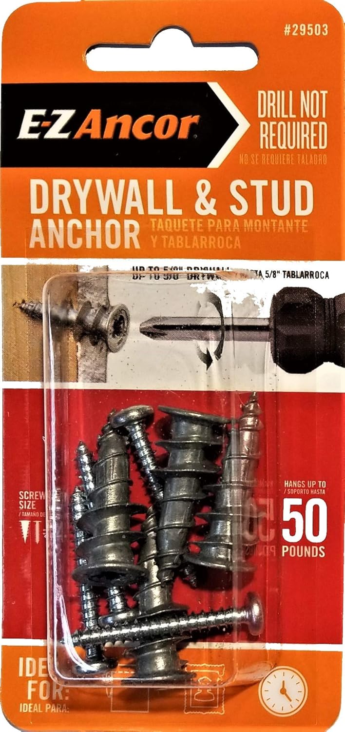 Stud Solver Self Drilling Drywall Anchor (Pack of 4) [Set of 4] Amazon