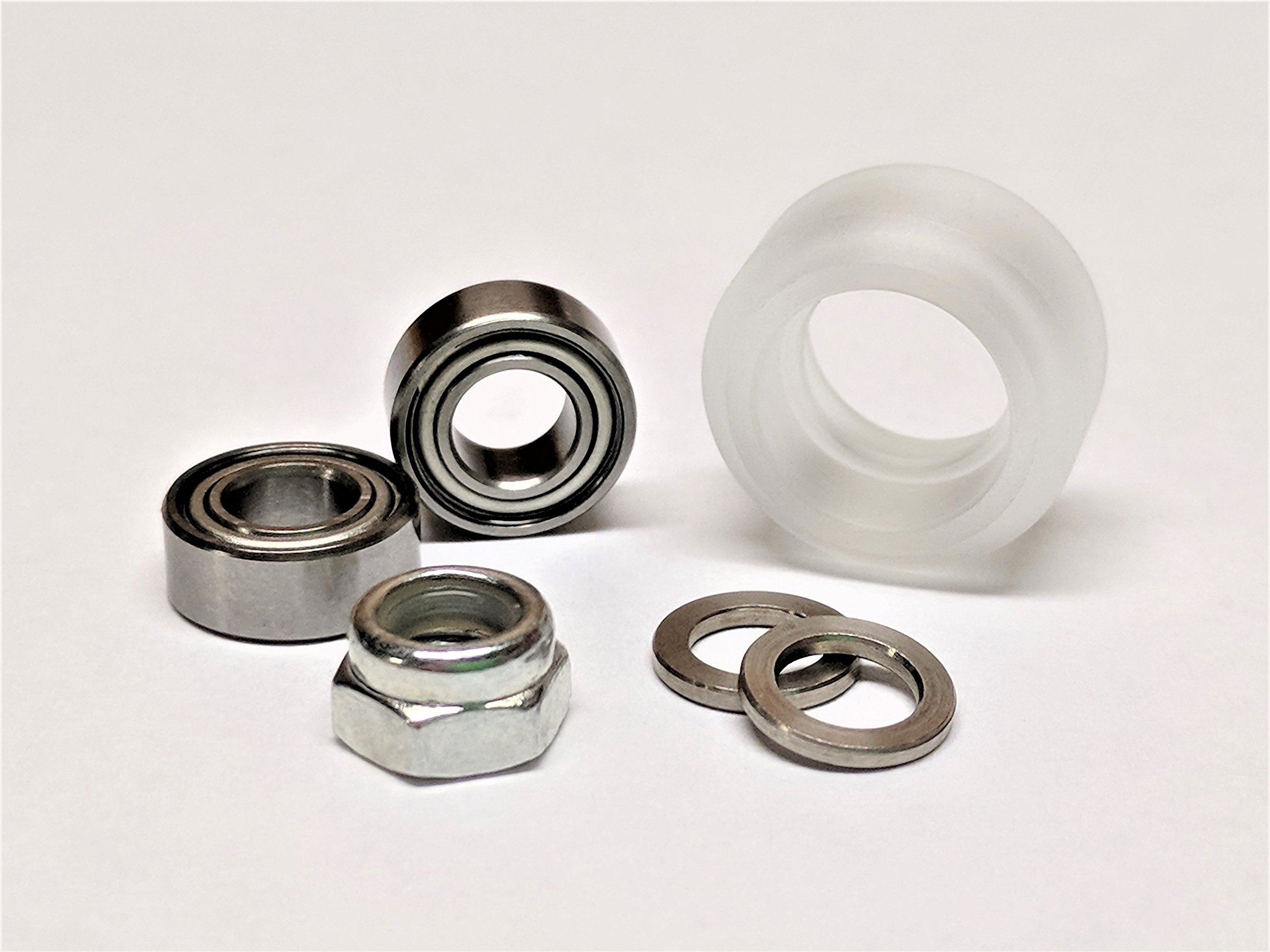 Polycarbonate Mini V Wheel Kit (16 Pack) for 20mm Aluminum Extrusion Linear Rail, CNC, 3D Printers