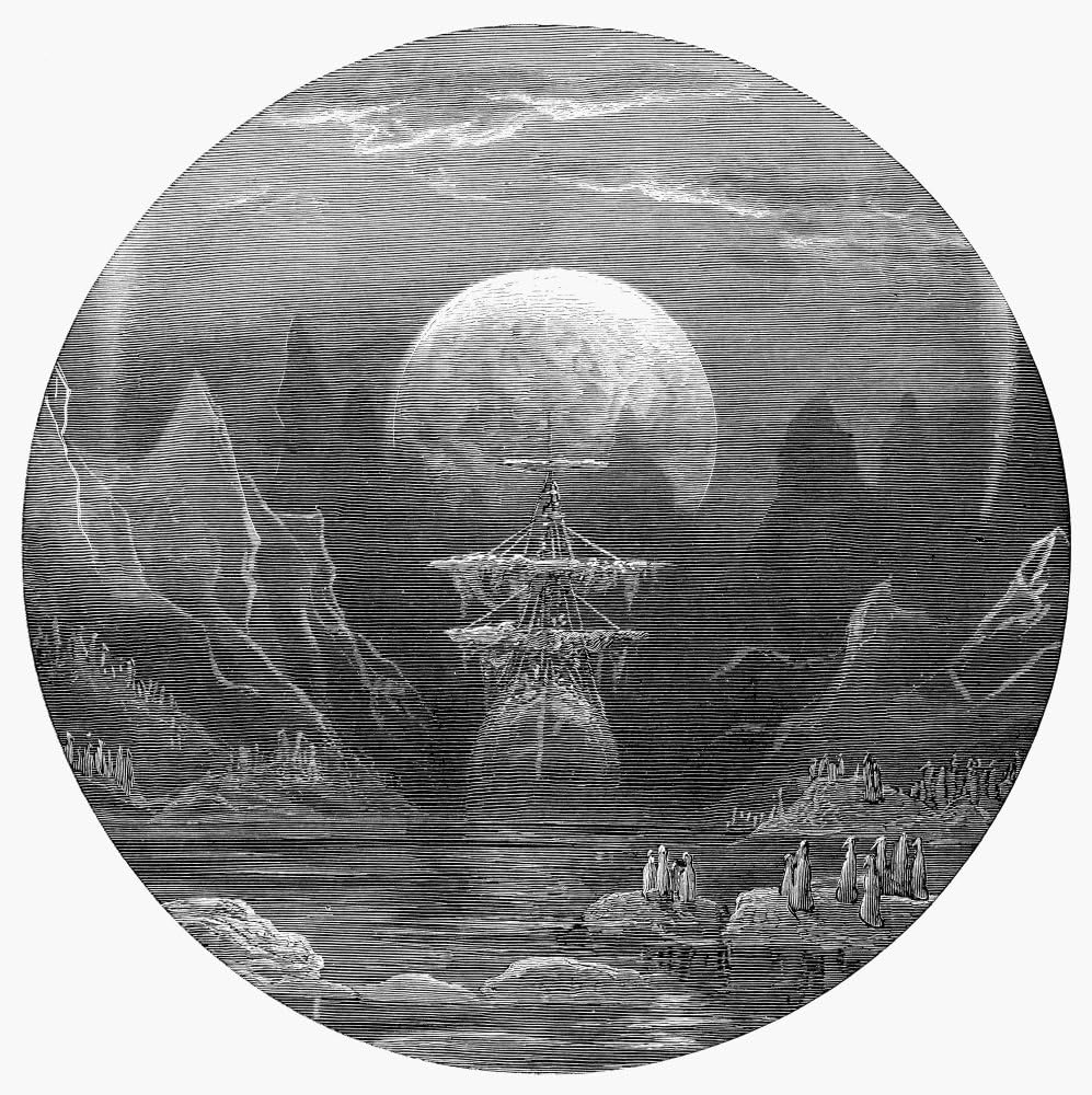 Coleridge Ancient Mariner Nwood Engraving After Gustave Dor