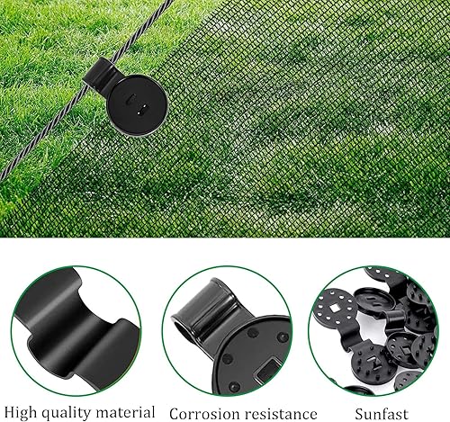 Miniatura 5 de 50 piezas de agarre de bloqueo de tela de sombra, clips de plástico para fijación de tela de sombra, abrazadera de fijación de tela para