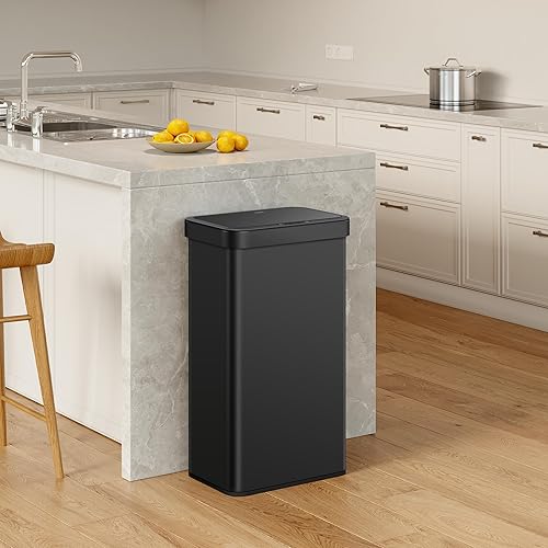 Miniatura 10 de EKO EcoSmart - Basurero de cocina alto y grande, 80L21.1 G de alta capacidad, cubo de basura con sensor de movimiento cuadrado suave sin contacto,