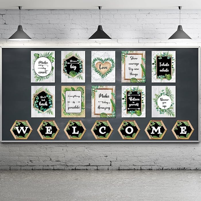 Buy 17 pieces English Inspirational Posters Simply Boho Motivational