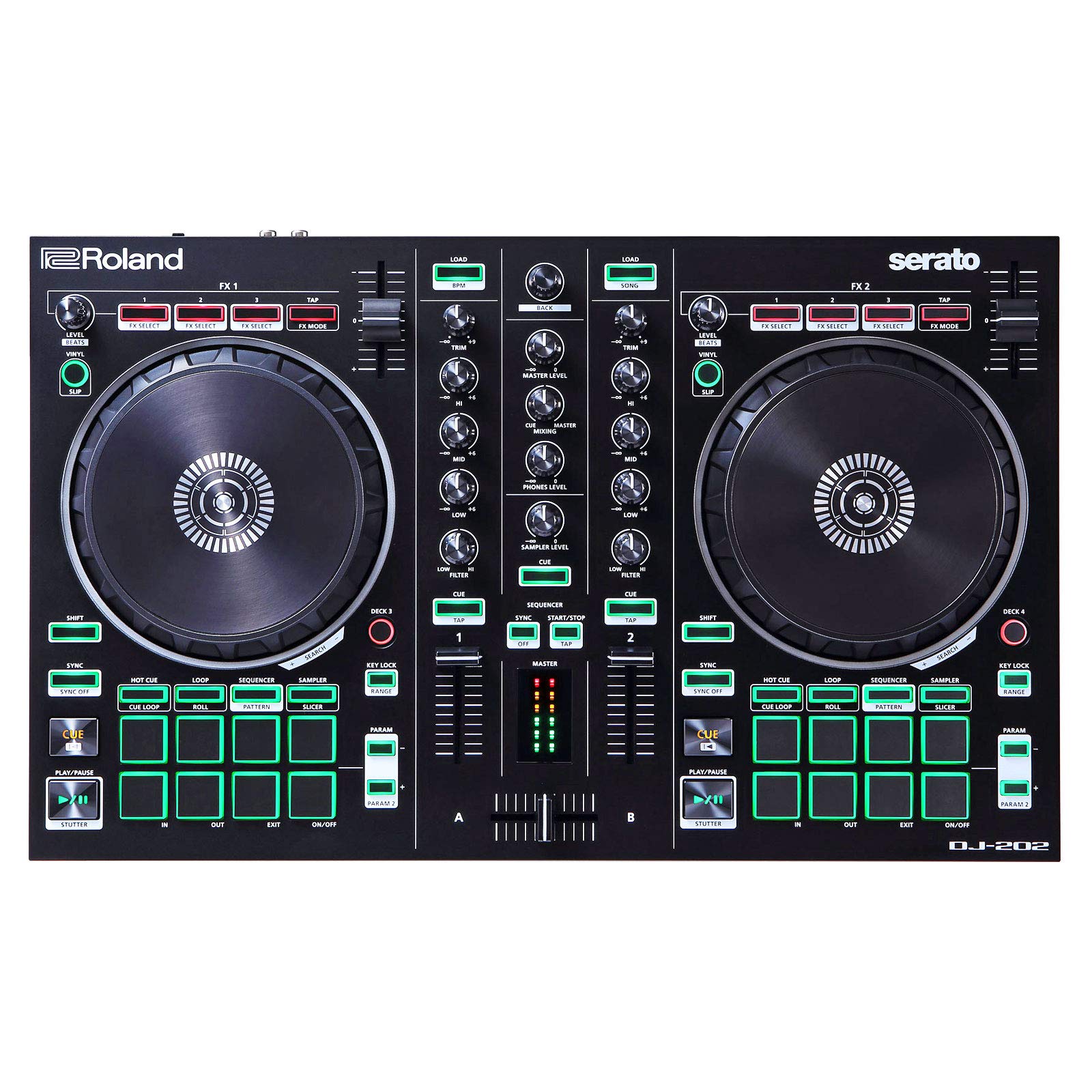 Roland DJ-202 - Controller USB a 4 canali e cuffie Keepdrum
