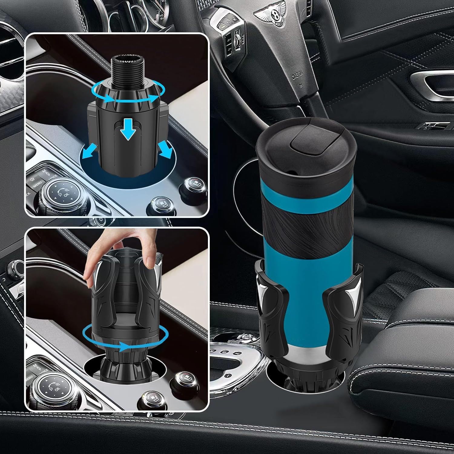 IULONEE Multifunctional Car Cup Holder Expander Adapter Adjustable Base - View #13