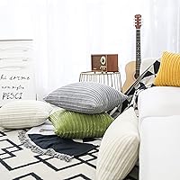 Vista 210 de UGASA - Juego de 2 fundas de almohada de terciopelo a rayas, funda decorativa para cojín con cremallera oculta para el hogar, sofá, dormitorio