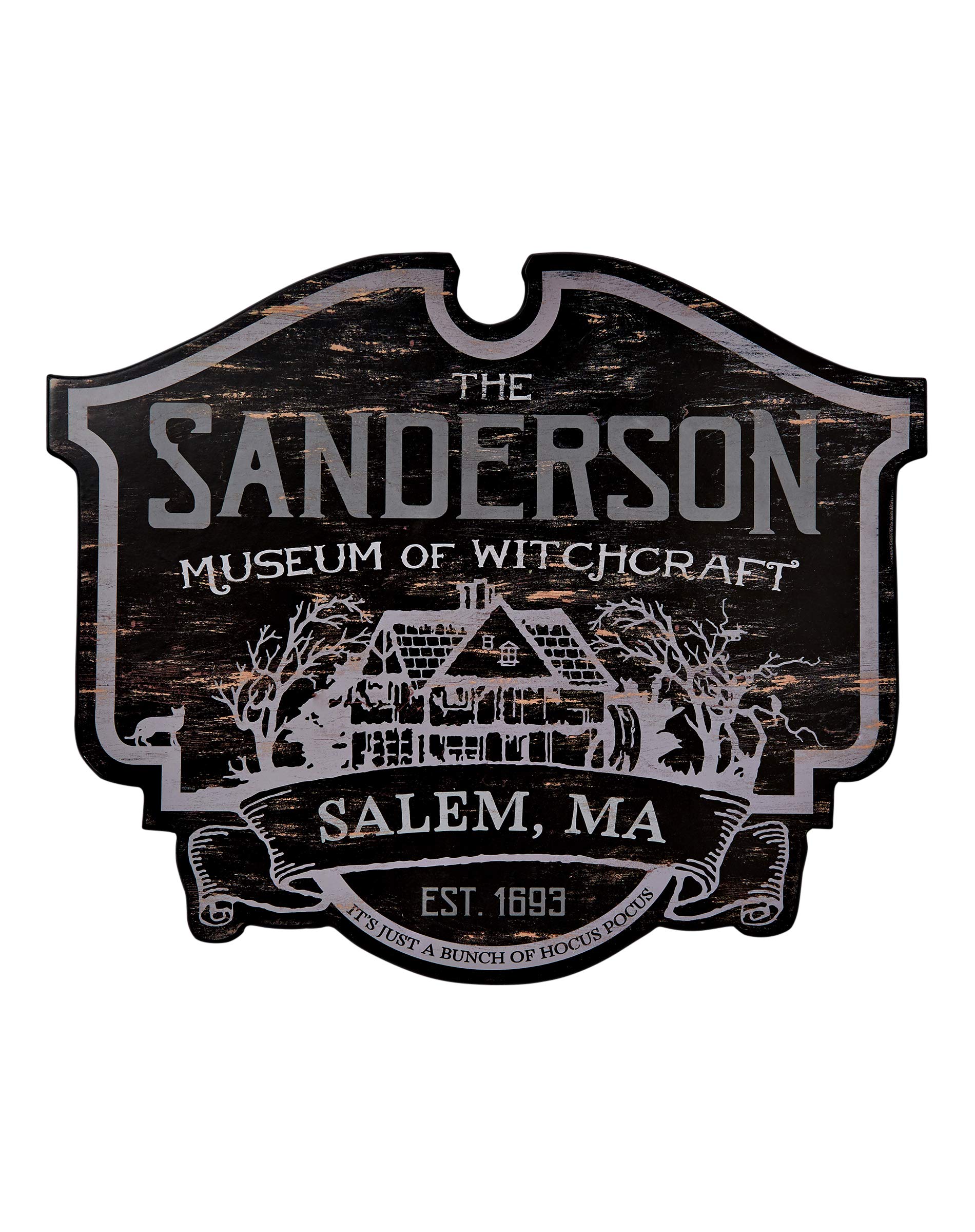 Spirit Halloween Sanderson Museum of Witchcraft Hocus Pocus Sign | Officially Licensed