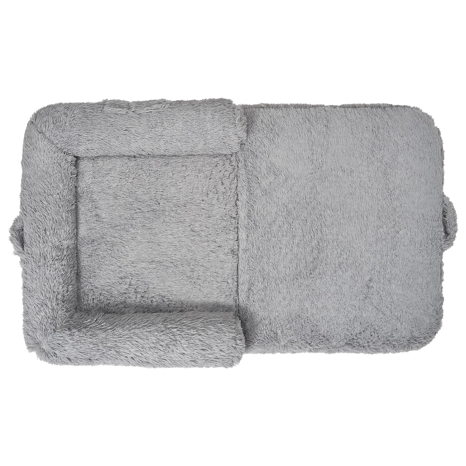 VEVOR Cama Rectangular para Perros, 181 x 111 x 22 cm, Ortopédica, de Espuma Viscoelástica, Tamaño Humano, con Bolsillo Lateral, Asa y Cremallera, Funda Extraíble y Lavable a Máquina, Gris Oscuro