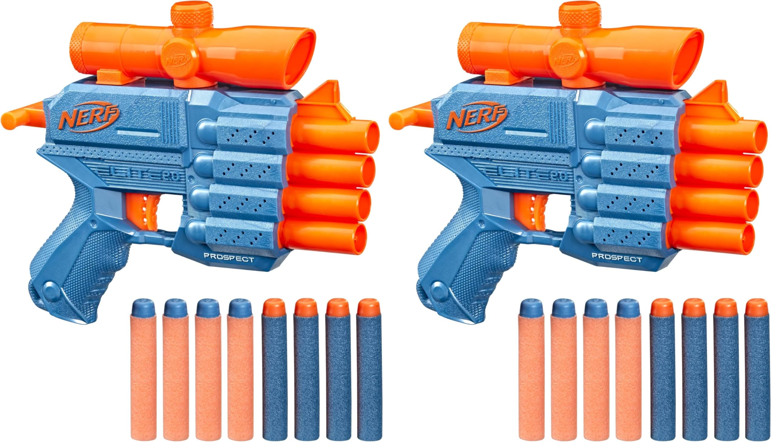 Nerf Elite 2.0 Prospect QS-4 Blaster, 8 Official Darts, 4-Dart