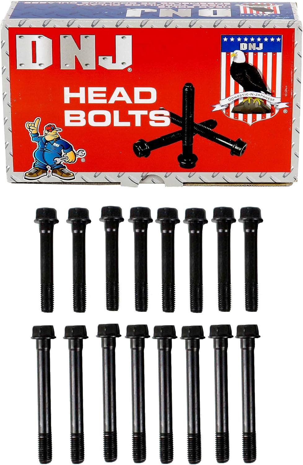 DNJ HBK3107 Head Bolt Kit for 1985-1995 Chevrolet, GMC, Isuzu, Pontiac Camaro, Firebird, S10 2.8L-3.4L V6 12V OHV 173cid