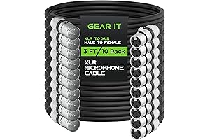GearIT XLR to XLR Microphone Cable (3 Feet) - XLR Male to...