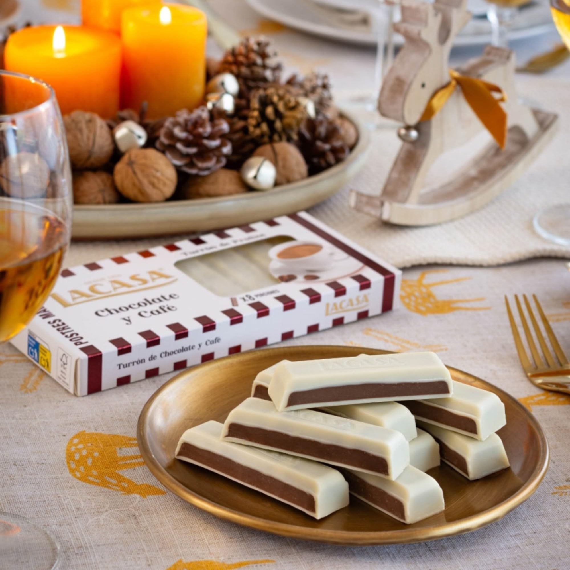 Lacasa 3x Turrón de Chocolate y Café 225 G