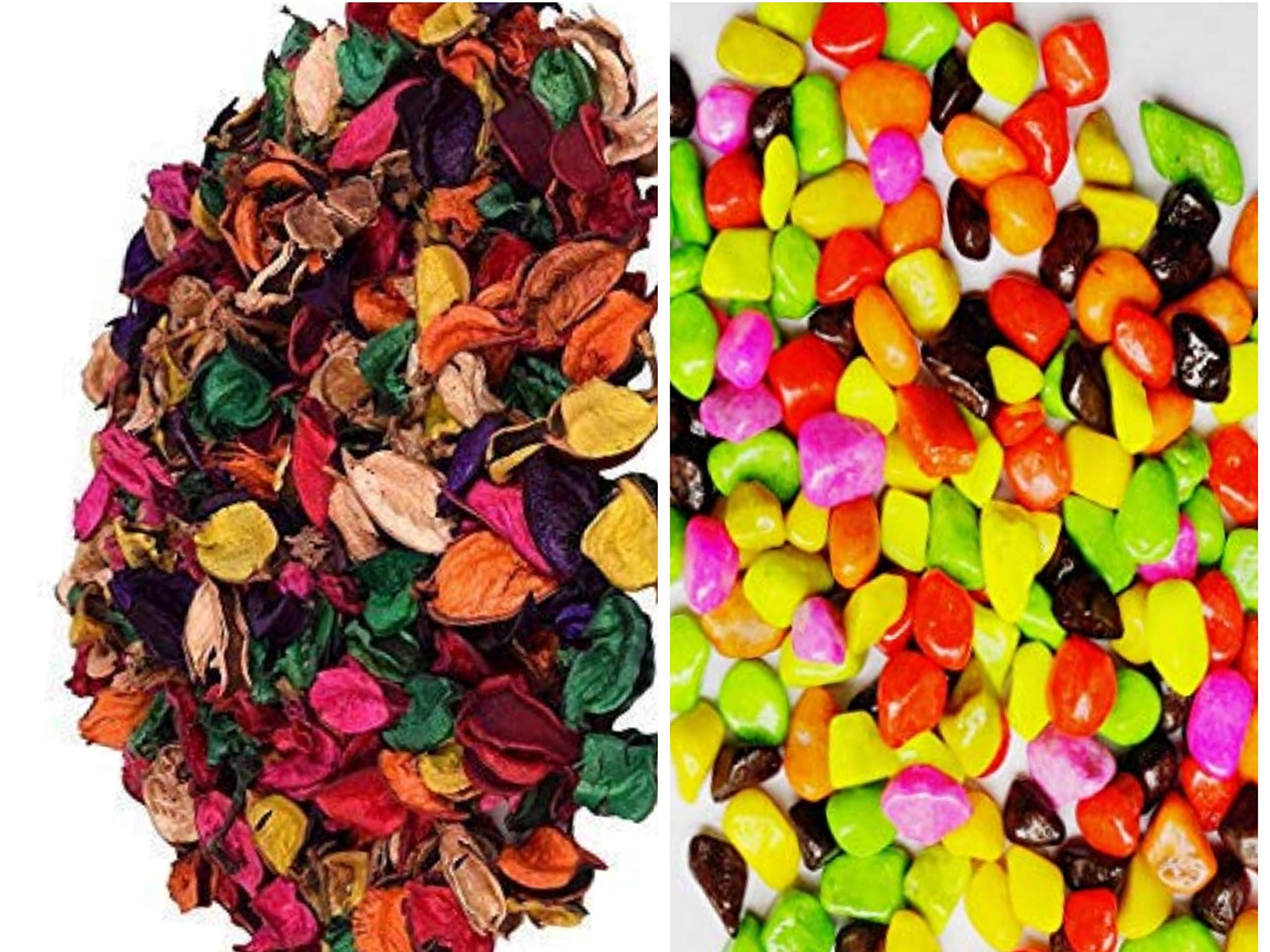 Parakh Combo of Multicolour Decorative Dried Potpourri Leafs with Stones Pebble for Garden, Aquarium, Table, Vase, Fountain 400 gm ( Leaf 100 , Stone 300 gms) (B08GFW72Y9) Amazon Price History, Amazon Price Tracker