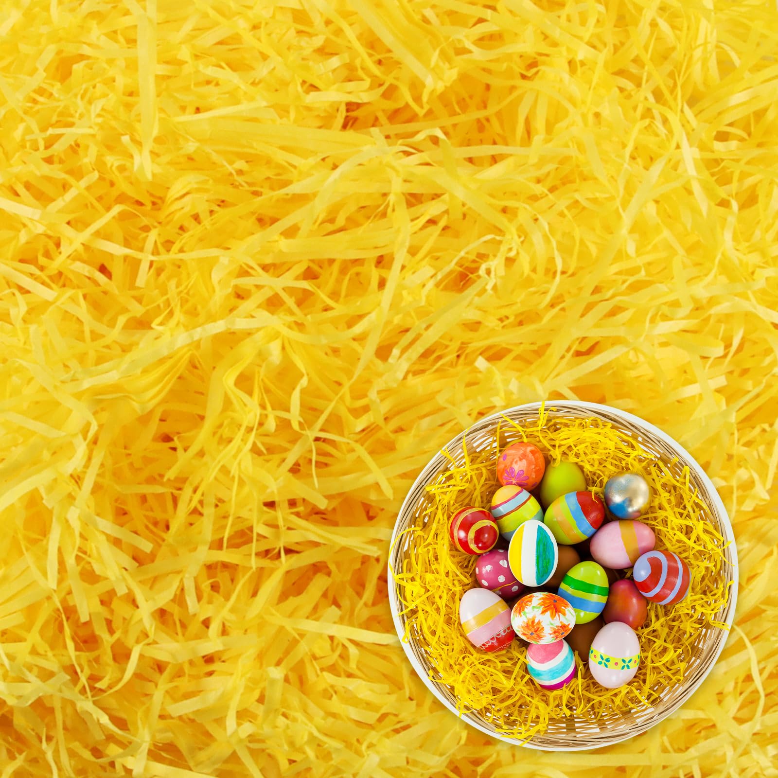 Raffia Remplissage Cadeau 200g - Papier Déchiqueté Blanc Pour Paniers Cadeaux - Décoration Fête Mariage Anniversaire