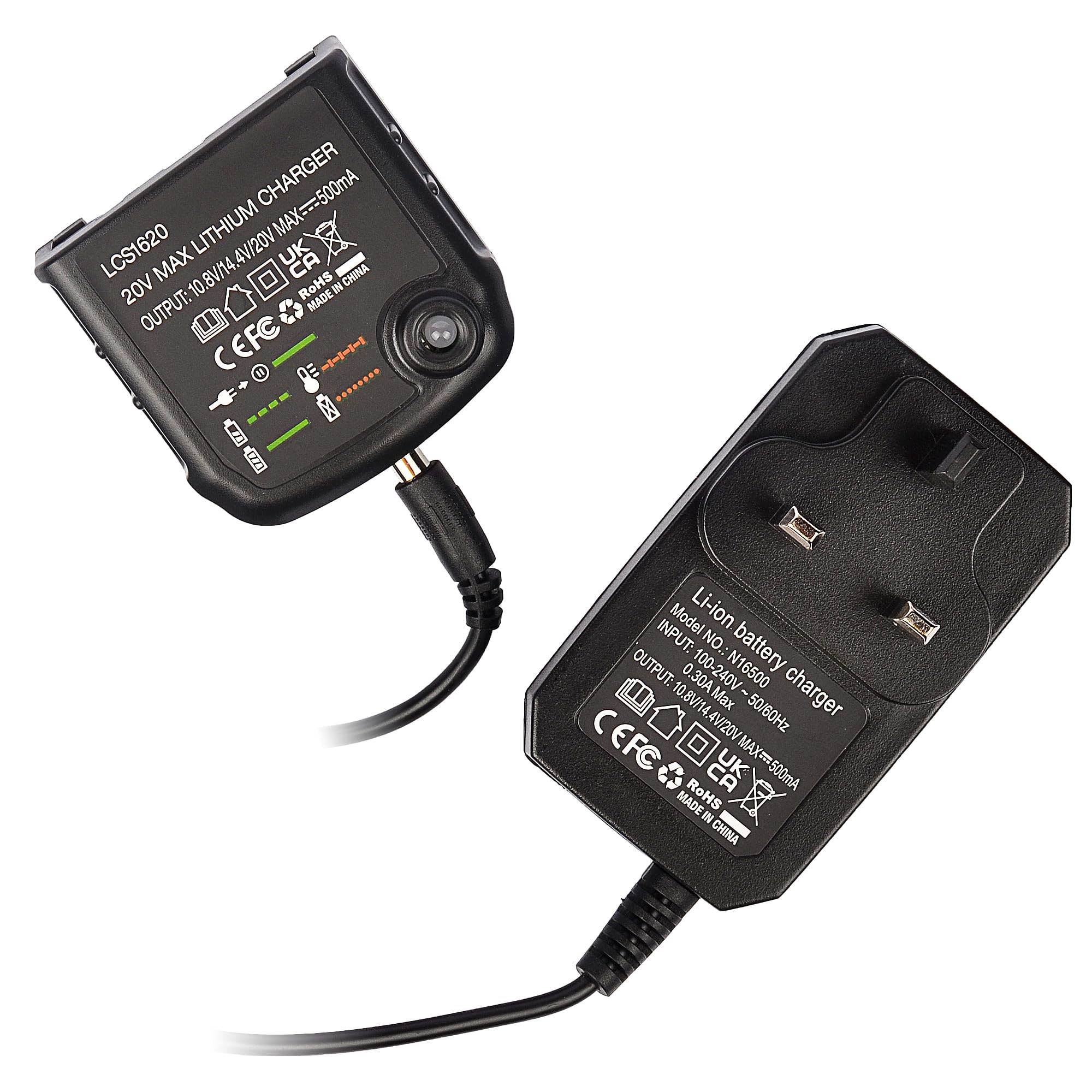 LCS1620 Lithium-ion Battery Charger for Black and Decker 14.4V 18V 20V li-ion Battery LBXR20 LBXR20-OPE LB20 LBX20 LBX4020 LB2X4020 LBXR2020-OPE LB2X3020-OPE