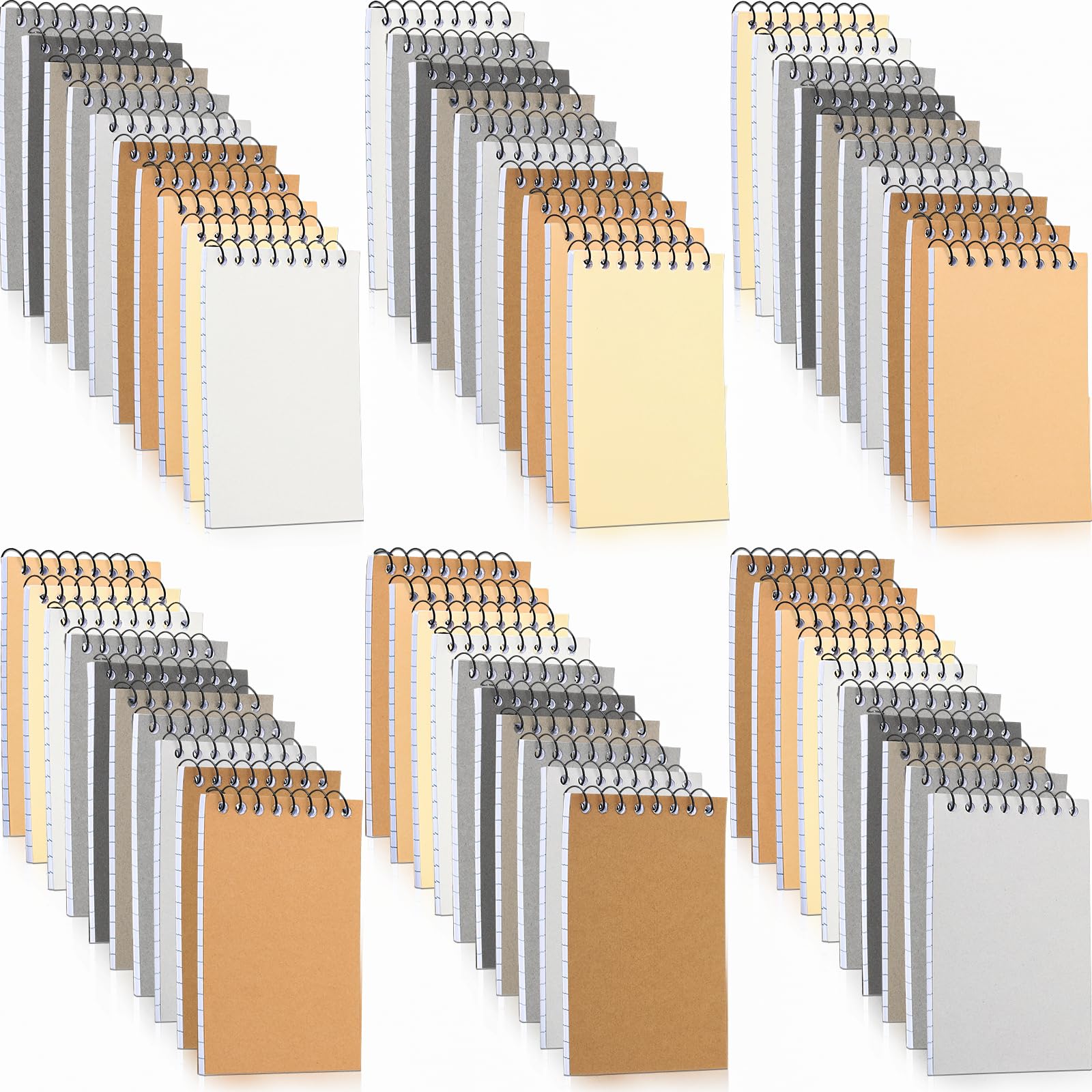 Ctosree 60 Pcs Small Notebook 3x5 Spiral Notepads Pocket Notebook Top ...