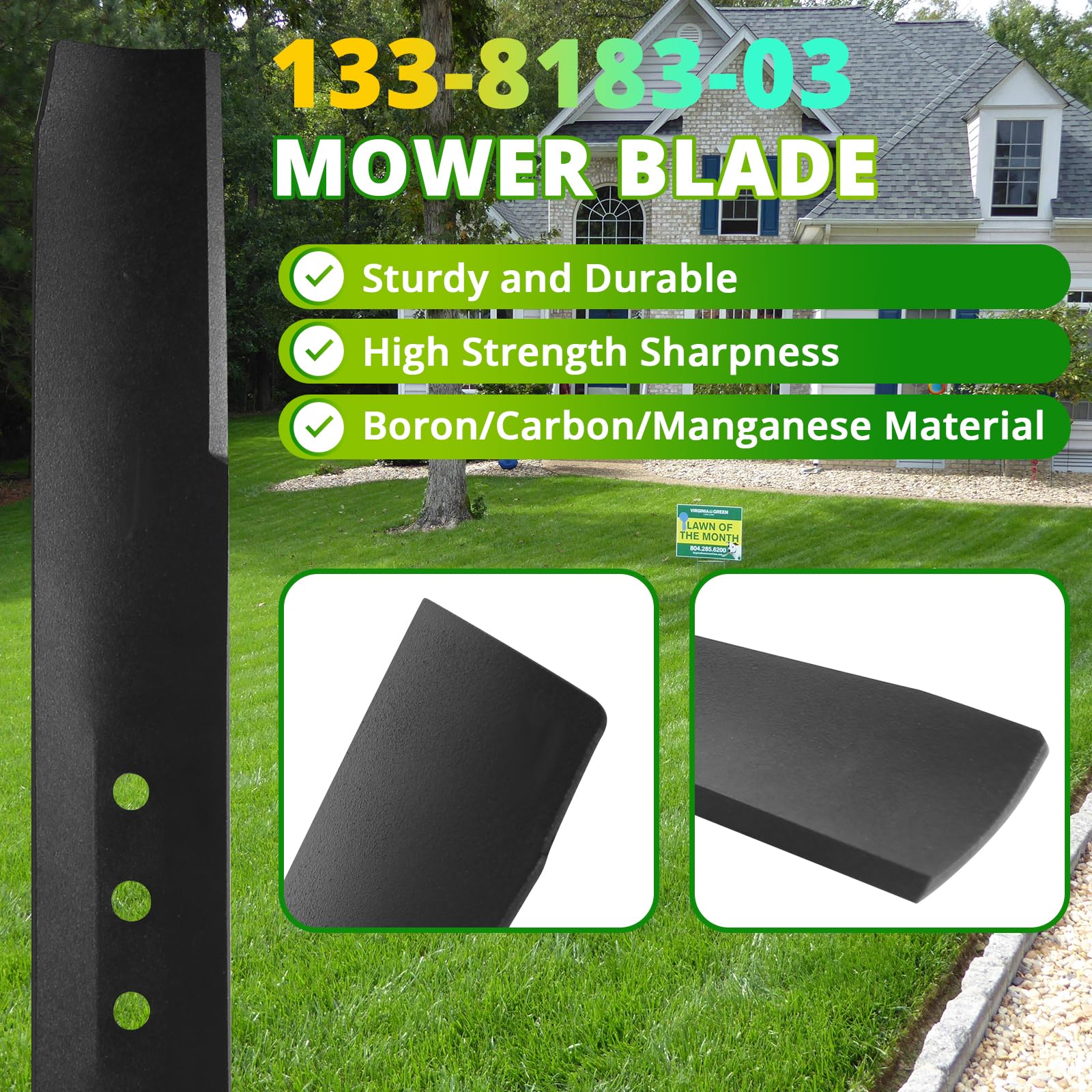 Lame De Tondeuse En Métal De 53,3 Cm De Rechange Pour