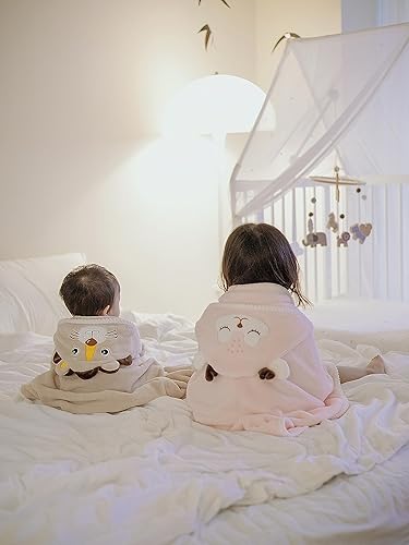 Miniatura 7 de Jay & Ava Toallas de felpa con capucha de forro polar coral de 31.5 x 31.5 pulgadas, ultra suaves, superabsorbentes, toallas para bebé con diseño de