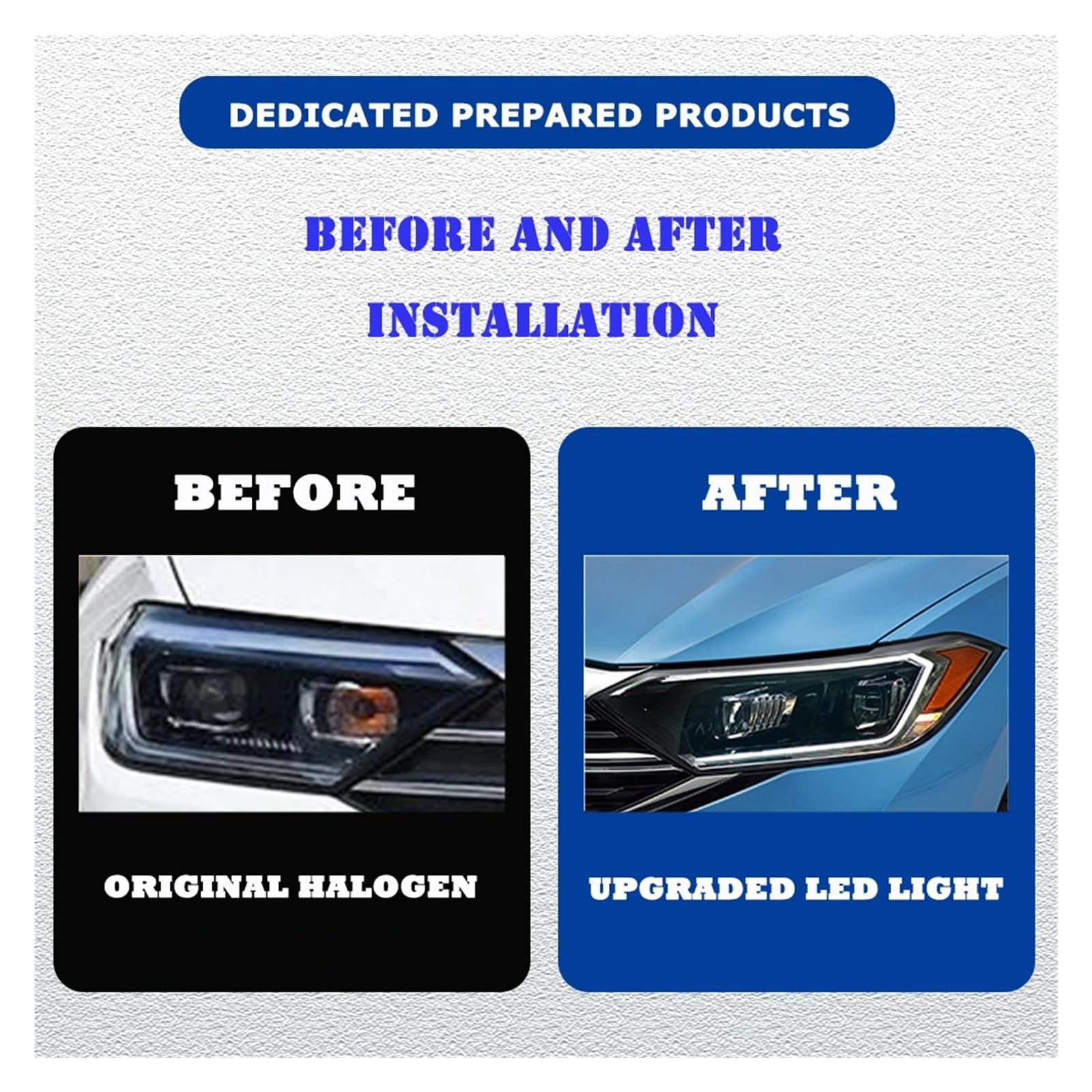 Pasuje do VW Jet//ta Sagitar 19-23 w nowym stylu Led DRL reflektor samochodowy montaż sygnału akcesoria samochodowe zmodyfikowana lampa stylizacja reflektory LED(Style A one pair)