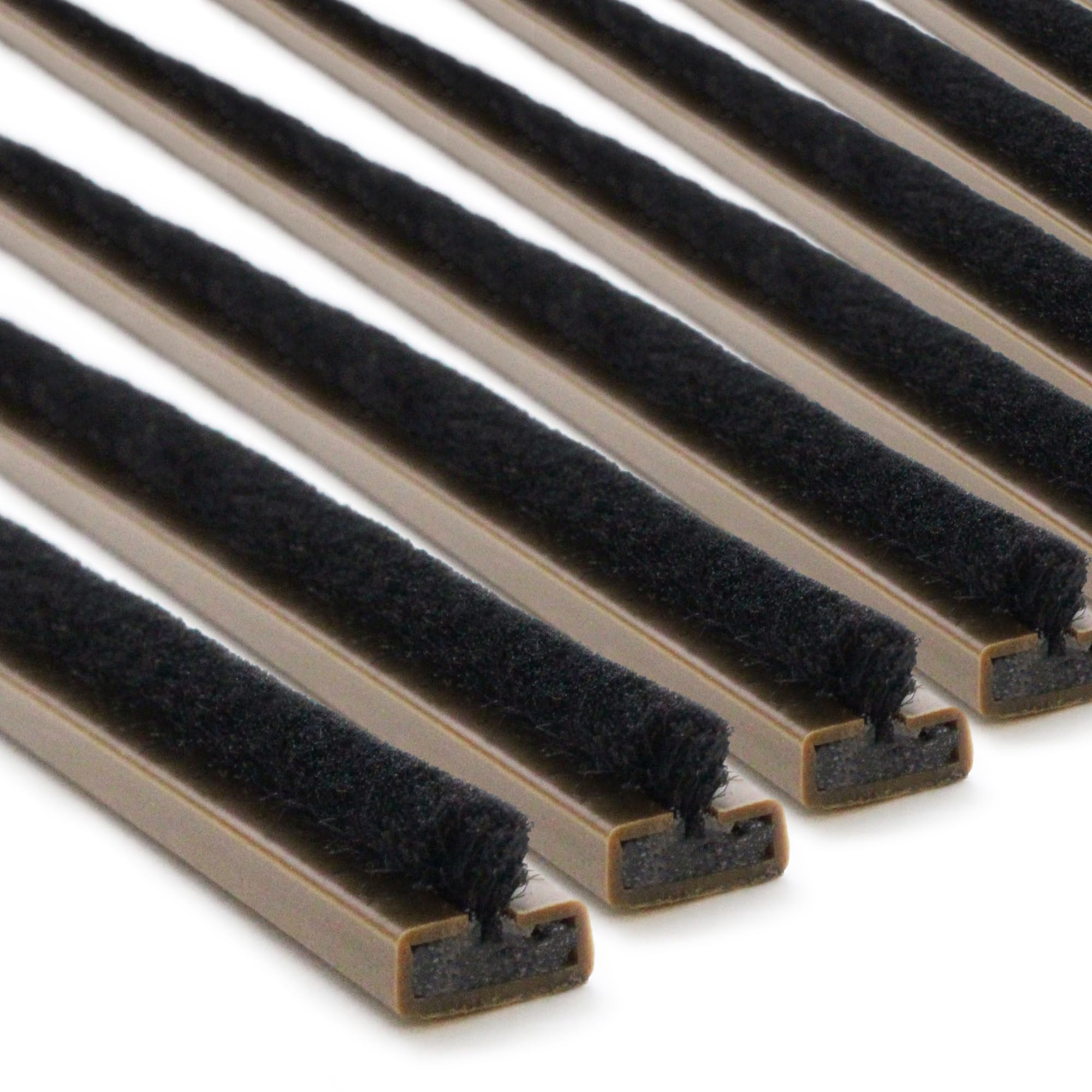 Eai Brown Fire & Smoke Seal Intumescent Door Strips - 5 Pack, 105Cm X 1Cm X 0.4Cm | Adhesive Metre-Long Safety Strips To Prevent Spread Of Smoke & Fire |